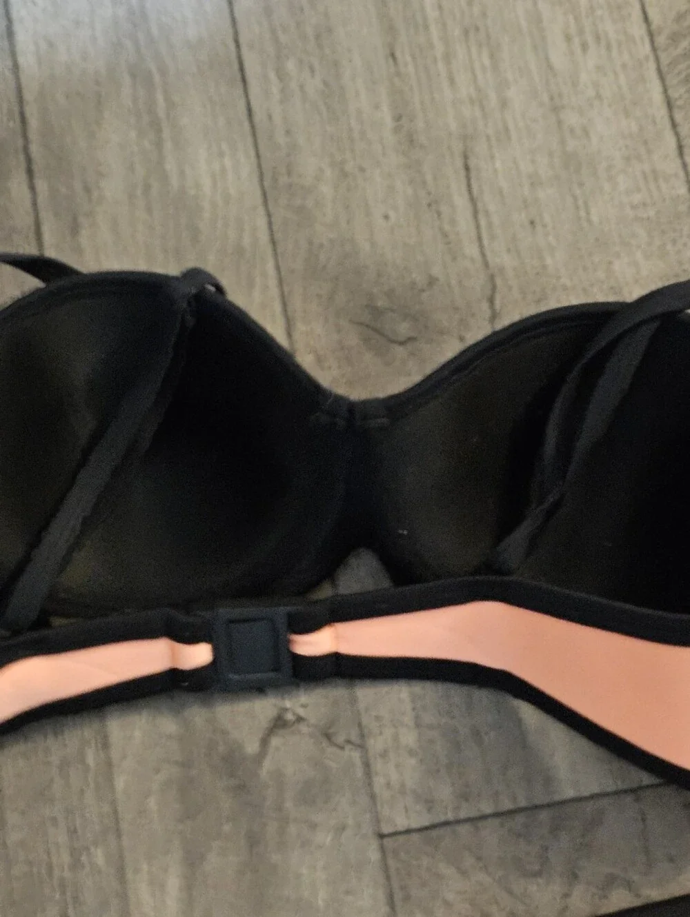 Triangl swimwear Poppy Peach Soda Colorblock Bikini Set with Black Trim{Bx8}